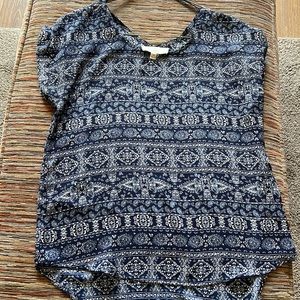 Pink Republic sizeS blue and white shirt